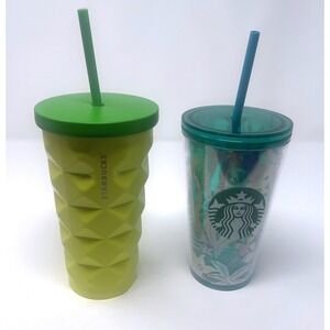 Metal STARBUCKS PINEAPPLE 2016 Hawaii Collection Coffee Tumbler Cold Cup 16 oz